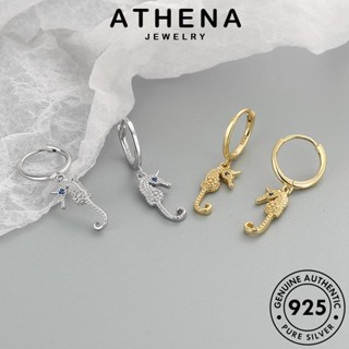 ATHENA JEWELRY ผู้หญิง แฟชั่น Silver ไดมอนด์ ต่างหู เครื่องประดับ เงิน ตุ้มหู 925 ม้าน้ำ หนีบ เกาหลี โกลด์ แท้ เครื่องประดับ ห่วง ต้นฉบับ มอยส์ซาไนท์ E385