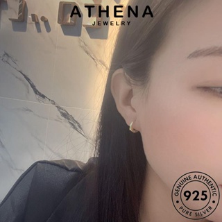 ATHENA JEWELRY ต่างหู ตุ้มหู 925 ต้นฉบับ แฟชั่น Silver แท้ เครื่องประดับ หนีบ เครื่องประดับ ห่วง เกาหลี เงิน ผู้หญิง ทอง กลม E430