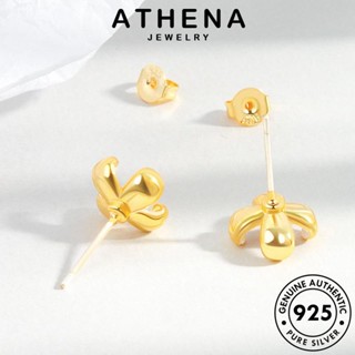 ATHENA JEWELRY แท้ ทอง ต้นฉบับ เครื่องประดับ เกาหลี ผู้หญิง เครื่องประดับ ต่างหู ห่วง เดซี่ หนีบ แฟชั่น เงิน ตุ้มหู Silver 925 E457