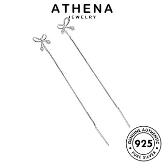 ATHENA JEWELRY แฟชั่น ต้นฉบับ ห่วง 925 ผู้หญิง Silver เครื่องประดับ เกาหลี ตุ้มหู หูกระต่าย มอยส์ซาไนท์ไดมอนด์ หนีบ ต่างหู แท้ เครื่องประดับ เงิน E460