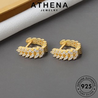 ATHENA JEWELRY ออกจาก ต่างหู ผู้หญิง มอยส์ซาไนท์ แท้ หนีบ ห่วง ไดมอนด์ 925 เครื่องประดับ ตุ้มหู Silver เครื่องประดับ โกลด์ เกาหลี ต้นฉบับ เงิน แฟชั่น E463