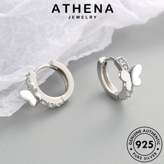 ATHENA JEWELRY 925 หนีบ ห่วง โกลด์ ต้นฉบับ ตุ้มหู แท้ Silver เครื่องประดับ เครื่องประดับ มอยส์ซาไนท์ เงิน กลม ผู้หญิง ไดมอนด์ เกาหลี ต่างหู แฟชั่น E464