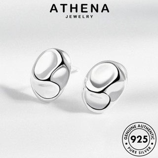 ATHENA JEWELRY ตุ้มหู ทอง เครื่องประดับ 925 แฟชั่น ห่วง เกาหลี ต้นฉบับ หนีบ เครื่องประดับ ผู้หญิง ไม่สม่ำเสมอ เงิน Silver แท้ ต่างหู E472