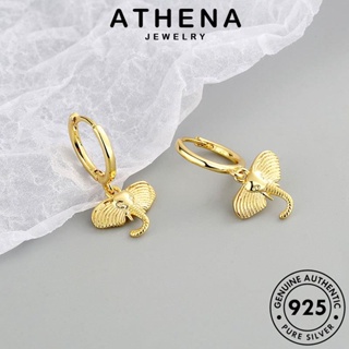 ATHENA JEWELRY หนีบ เงิน แท้ ต่างหู ทอง 925 เครื่องประดับ ผู้หญิง แฟชั่น ห่วง ตุ้มหู Silver ช้าง เกาหลี ต้นฉบับ เครื่องประดับ E476