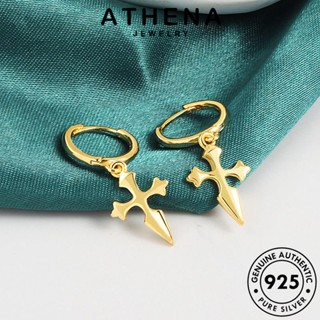 ATHENA JEWELRY หนีบ ข้าม ต่างหู เงิน Silver เกาหลี แฟชั่น ทอง เครื่องประดับ ต้นฉบับ ห่วง เครื่องประดับ แท้ ผู้หญิง 925 ตุ้มหู E502