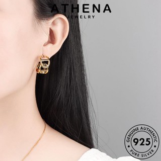 ATHENA JEWELRY หนีบ ต่างหู เครื่องประดับ จมูกหมู แฟชั่น เงิน ต้นฉบับ แท้ ผู้หญิง 925 ทอง เกาหลี ห่วง เครื่องประดับ Silver ตุ้มหู E513