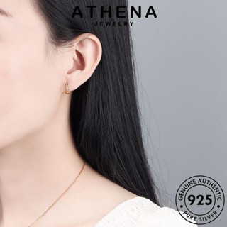 ATHENA JEWELRY ตุ้มหู Silver มอยส์ซาไนท์ เกาหลี 925 ไดมอนด์ โกลด์ ผู้หญิง ต่างหู เครื่องประดับ เครื่องประดับ แท้ หนีบ เงิน การเจาะสองแถว ห่วง ต้นฉบับ แฟชั่น E520