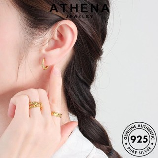 ATHENA JEWELRY มอยส์ซาไนท์ ต้นฉบับ แฟชั่น เครื่องประดับ แท้ ไดมอนด์ ห่วง ต่างหู Silver ตุ้มหู เงิน กลม ผู้หญิง โกลด์ เครื่องประดับ เกาหลี 925 หนีบ E544