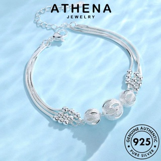 ATHENA JEWELRY เครื่องประดับ ผู้หญิง เงิน กำไล แท้ กำไลข้อมือ เครื่องประดับ Silver ลูกปัดกลมธรรมดา แฟชั่น ผู้หญิง ต้นฉบับ เกาหลี 925 B3