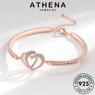 ATHENA JEWELRY กำไลข้อมือ ผู้หญิง แฟชั่น เครื่องประดับ เครื่องประดับ ผู้หญิง ทอง แท้ ความรักที่เรียบง่าย เงิน 925 ต้นฉบับ Silver กำไล เกาหลี B9