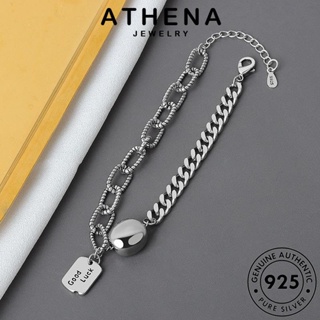 ATHENA JEWELRY 925 ผู้หญิง ต้นฉบับ ป้ายห้อยวินเทจ กำไล Silver เงิน เครื่องประดับ แฟชั่น กำไลข้อมือ แท้ ผู้หญิง เกาหลี เครื่องประดับ B29