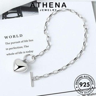 ATHENA JEWELRY เงิน กำไล เครื่องประดับ ต้นฉบับ ห่วงโซ่ความรักที่เรียบง่าย กำไลข้อมือ 925 เครื่องประดับ แท้ ผู้หญิง ผู้หญิง แฟชั่น Silver เกาหลี B46