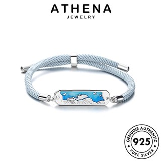 ATHENA JEWELRY แฟชั่น เกาหลี Silver กำไลข้อมือ เครื่องประดับ ต้นฉบับ แท้ คู่รัก เงิน ผู้หญิง กำไล เครื่องประดับ กวางวาฬที่สร้างสรรค์ 925 B84