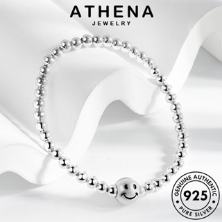 ATHENA JEWELRY เกาหลี กำไลข้อมือ ผู้หญิง แฟชั่น กำไล ต้นฉบับ Silver ผู้หญิง เครื่องประดับ แท้ ใบหน้ายิ้มง่าย เงิน 925 เครื่องประดับ B89