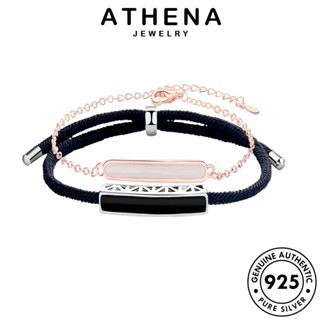 ATHENA JEWELRY Silver เครื่องประดับ แท้ ต้นฉบับ กำไลข้อมือ เงิน เกาหลี กำไล เดรสยาวแบรนด์เกาหลี ผู้หญิง 925 คู่รัก เครื่องประดับ แฟชั่น B91