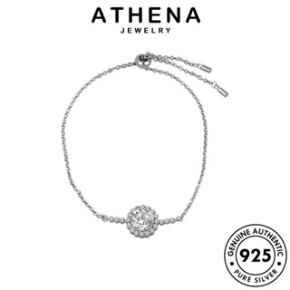 ATHENA JEWELRY เครื่องประดับ เงิน โกลด์ กำไลข้อมือ เกาหลี Silver ผู้หญิง แฟชั่น ผู้หญิง ต้นฉบับ กำไล เพชรกลมแฟชั่น มอยส์ซาไนท์ ไดมอนด์ แท้ เครื่องประดับ 925 B97