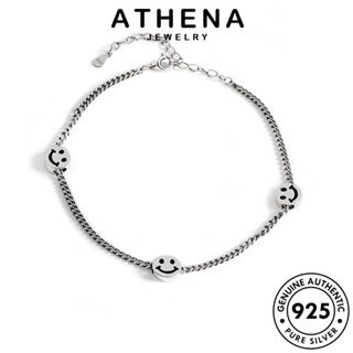 ATHENA JEWELRY Silver แฟชั่น กำไล เงิน เครื่องประดับ เครื่องประดับ แท้ ยิ้มแฟชั่น กำไลข้อมือ ต้นฉบับ 925 ผู้หญิง ผู้หญิง เกาหลี B98