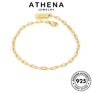 ATHENA JEWELRY กำไลข้อมือ ทอง 925 เงิน เครื่องประดับ ต้นฉบับ Silver เครื่องประดับ ผู้หญิง กำไล แท้ ผู้หญิง เกาหลี ห่วงโซ่แฟชั่น แฟชั่น B100