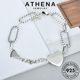 ATHENA JEWELRY เครื่องประดับ ผู้หญิง เงิน เครื่องประดับ เกาหลี แฟชั่น Silver แท้ กำไล 925 กำไลข้อมือ ต้นฉบับ หัวใจย้อนยุค ผู้หญิง B105