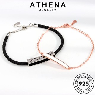 ATHENA JEWELRY จัตุรัสแฟชั่น เกาหลี แท้ เงิน เครื่องประดับ Silver ต้นฉบับ กำไล ผู้หญิง กำไลข้อมือ เครื่องประดับ 925 แฟชั่น คู่รัก B72