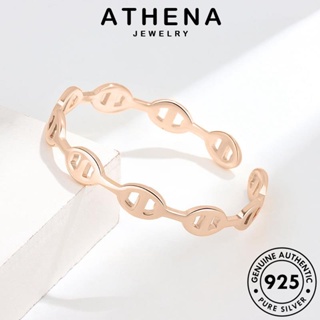 ATHENA JEWELRY จมูกหมูง่ายๆ แท้ กำไลข้อมือ ผู้หญิง กำไล Silver เกาหลี เครื่องประดับ ผู้หญิง เงิน 925 ทอง ต้นฉบับ เครื่องประดับ แฟชั่น B262