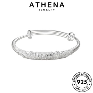 ATHENA JEWELRY ดอกโบตั๋นแฟชั่น แท้ 925 เครื่องประดับ ผู้หญิง กำไล เกาหลี แฟชั่น ผู้หญิง เครื่องประดับ Silver ต้นฉบับ กำไลข้อมือ เงิน B264