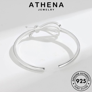 ATHENA JEWELRY แท้ เกาหลี Silver ผู้หญิง เงิน ต้นฉบับ กำไลข้อมือ ผู้หญิง เครื่องประดับ แฟชั่น โบว์ง่ายๆ เครื่องประดับ 925 กำไล B268