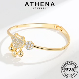 ATHENA JEWELRY เกาหลี 925 โกลด์ กำไล เครื่องประดับ ล็อคความปลอดภัยแฟชั่น ผู้หญิง เงิน ผู้หญิง แท้ มอยส์ซาไนท์ เครื่องประดับ กำไลข้อมือ ไดมอนด์ แฟชั่น ต้นฉบับ Silver B270