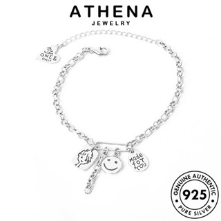 ATHENA JEWELRY จี้วินเทจ เครื่องประดับ กำไลข้อมือ เงิน แฟชั่น Silver ผู้หญิง เครื่องประดับ แท้ เกาหลี 925 ต้นฉบับ ผู้หญิง กำไล B116