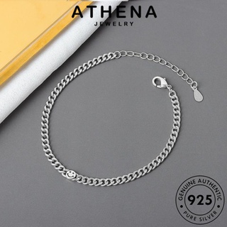 ATHENA JEWELRY กำไล กำไลข้อมือ เกาหลี แฟชั่น เงิน เครื่องประดับ ผู้หญิง ยิ้มย้อนยุค Silver 925 เครื่องประดับ ผู้หญิง ต้นฉบับ แท้ B117