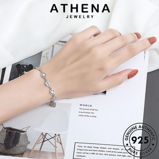 ATHENA JEWELRY ผู้หญิง ยิ้มย้อนยุค เครื่องประดับ แฟชั่น กำไล แท้ ต้นฉบับ ผู้หญิง กำไลข้อมือ เกาหลี Silver เงิน 925 เครื่องประดับ B118