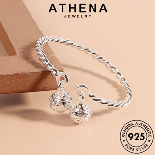 ATHENA JEWELRY 925 กำไลข้อมือ แฟชั่น เงิน กำไล เครื่องประดับ ผู้หญิง Silver ต้นฉบับ เครื่องประดับ แท้ ระฆังวังที่เรียบง่าย เกาหลี ผู้หญิง B286