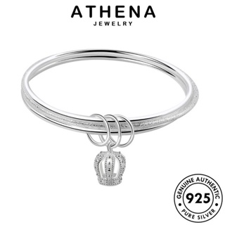 ATHENA JEWELRY กำไล เครื่องประดับ กำไลข้อมือ เกาหลี แท้ ผู้หญิง ผู้หญิง 925 เครื่องประดับ เงิน มงกุฎที่เรียบง่าย Silver แฟชั่น ต้นฉบับ B288