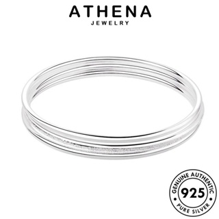 ATHENA JEWELRY ผู้หญิง เครื่องประดับ ต้นฉบับ แฟชั่น เครื่องประดับ 925 สครับส่วนบุคคล เงิน กำไลข้อมือ ผู้หญิง เกาหลี แท้ กำไล Silver B289