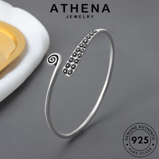 ATHENA JEWELRY เงิน 925 เครื่องประดับ กำไลข้อมือ ผู้หญิง ผู้หญิง กำไล แท้ แฟชั่น เกาหลี เครื่องประดับ Silver ต้นฉบับ ใบวินเทจ B292