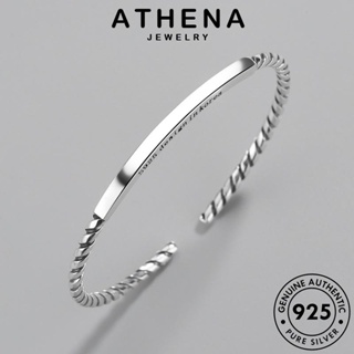 ATHENA JEWELRY เครื่องประดับ แฟชั่น ต้นฉบับ กำไล เกาหลี เงิน Silver เครื่องประดับ 925 แท้ ผู้หญิง กำไลข้อมือ ตารางง่ายๆ ผู้หญิง B294