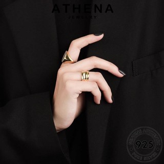 ATHENA JEWELRY ทอง แฟชั่น เกาหลี ต้นฉบับ เครื่องประดับ 925 Silver เงิน เรขาคณิตบุคลิกภาพ แท้ ผู้หญิง แหวน เครื่องประดับ R9