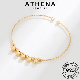 ATHENA JEWELRY ต้นฉบับ ลูกปัดกลมหรูหรา แฟชั่น เครื่องประดับ เกาหลี กำไลข้อมือ ผู้หญิง 925 Silver ผู้หญิง ทอง กำไล เครื่องประดับ แท้ เงิน B274