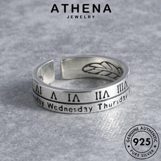 ATHENA JEWELRY คู่รัก 925 ต้นฉบับ เกาหลี เลขโรมันโบราณ เครื่องประดับ แฟชั่น Silver เงิน แหวน แท้ เครื่องประดับ R27