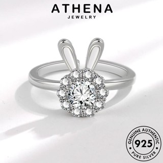 ATHENA JEWELRY แฟชั่น Silver ต้นฉบับ 925 ไดมอนด์ ผู้หญิง โกลด์ เงิน เครื่องประดับ มอยส์ซาไนท์ กระต่ายแฟชั่น แหวน เครื่องประดับ แท้ เกาหลี R36