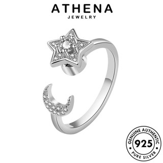 ATHENA JEWELRY ต้นฉบับ แหวน เกาหลี Silver ดาวประจำตัว เครื่องประดับ แฟชั่น มอยส์ซาไนท์ ผู้หญิง ไดมอนด์ โกลด์ เงิน เครื่องประดับ 925 แท้ R41