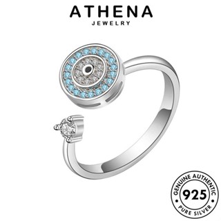 ATHENA JEWELRY แท้ เครื่องประดับ แฟชั่น เงิน แหวน เกาหลี เครื่องประดับ โกลด์ ต้นฉบับ ไดมอนด์ Silver ผู้หญิง มอยส์ซาไนท์ 925 แฟชั่นเดวิลอาย R45