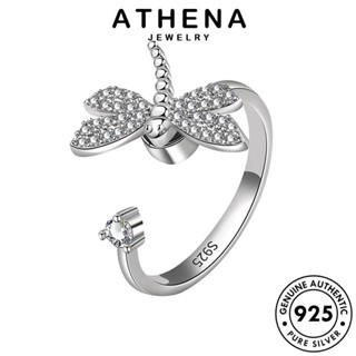 ATHENA JEWELRY แท้ เงิน แมลงปอบุคลิกภาพ เครื่องประดับ ต้นฉบับ แหวน แฟชั่น 925 เครื่องประดับ เกาหลี Silver มอยส์ซาไนท์ไดมอนด์ ผู้หญิง R67