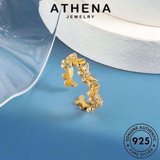 ATHENA JEWELRY มอยส์ซาไนท์ แฟชั่น ต้นฉบับ เกาหลี โกลด์ แหวน Silver เครื่องประดับ ผีเสื้อที่สร้างสรรค์ เงิน แท้ ไดมอนด์ เครื่องประดับ 925 ผู้หญิง R72