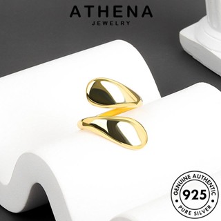 ATHENA JEWELRY แฟชั่น Silver เกาหลี ต้นฉบับ เครื่องประดับ ทอง หยดน้ำที่เรียบง่าย 925 ผู้หญิง เงิน เครื่องประดับ แท้ แหวน R88