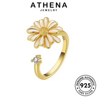 ATHENA JEWELRY มอยส์ซาไนท์ เกาหลี ไดมอนด์ 925 ดอกไม้ที่สร้างสรรค์ โกลด์ ผู้หญิง ต้นฉบับ Silver แหวน เงิน แฟชั่น เครื่องประดับ แท้ เครื่องประดับ R93