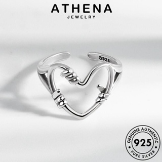 ATHENA JEWELRY แหวน ต้นฉบับ เครื่องประดับ เครื่องประดับ เงิน เกาหลี แท้ ผู้หญิง หัวใจกลวงง่าย 925 Silver แฟชั่น R94