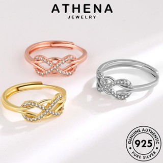 ATHENA JEWELRY เครื่องประดับ Silver 925 ผู้หญิง เครื่องประดับ เงิน ไดมอนด์ ต้นฉบับ แหวน สานสัมพันธ์8 เกาหลี แท้ มอยส์ซาไนท์ แฟชั่น โกลด์ R125