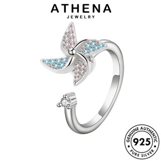 ATHENA JEWELRY ผู้หญิง มอยส์ซาไนท์ Silver กังหันลมย้อนยุค เกาหลี 925 ต้นฉบับ แฟชั่น ไดมอนด์ แท้ แหวน เงิน เครื่องประดับ เครื่องประดับ โกลด์ R138