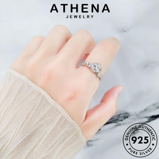 ATHENA JEWELRY แท้ เครื่องประดับ เงิน แฟชั่น เครื่องประดับ แหวน มรกต Silver ผู้หญิง บุคลิกไม่ปกติ 925 ต้นฉบับ เกาหลี R107